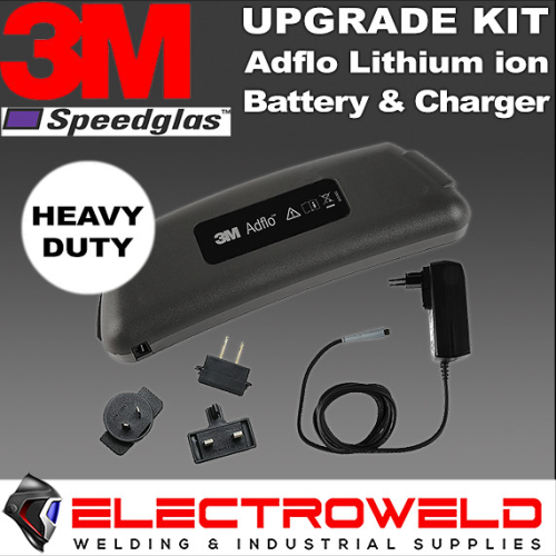 Image presents 3M SPEEDGLAS ADFLO UPGRADE KIT *LITHIUM ION BATTERY HEAVY DUTY & CHARGER* PAPR - 837631C