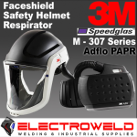 Image presents 3M VERSAFLO SERIES M-307 FACE SHIELD ADFLO, PAPR AIR WELDING RESPIRATOR - 890307