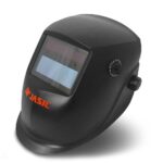 Image presents UNIMIG JASIC AUTOMATIC WELDING HELMET AUTO DARKENING SHADE CONTROL BLACK UMBJWH