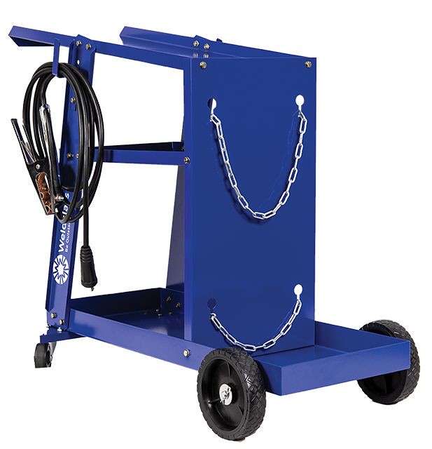 Image presents WELDCLASS T100 WELDING TROLLEY, WELDER CART, GAS BOTTLE CHAINS, 50KG WC-06235