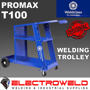 Image presents WELDCLASS T100 WELDING TROLLEY, WELDER CART, GAS BOTTLE CHAINS, 50KG WC-06235