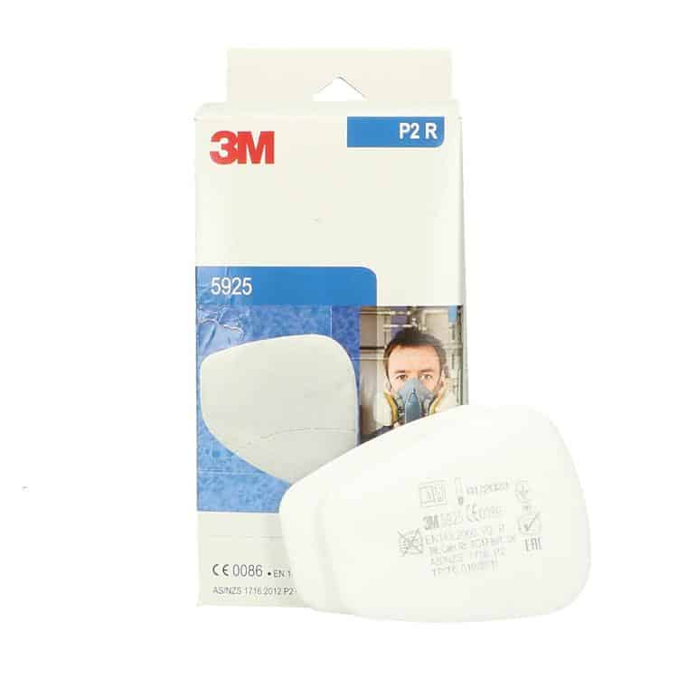 Image presents 10 Pairs X 3M 5925 P2 Filter, For 6000 Cartridge Respirator Grinding Welding - 4