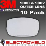 Image presents 10 X Outside Cover Lens 3M Speedglas 9000 And 9002 9002nc Welding Helmet - 426000