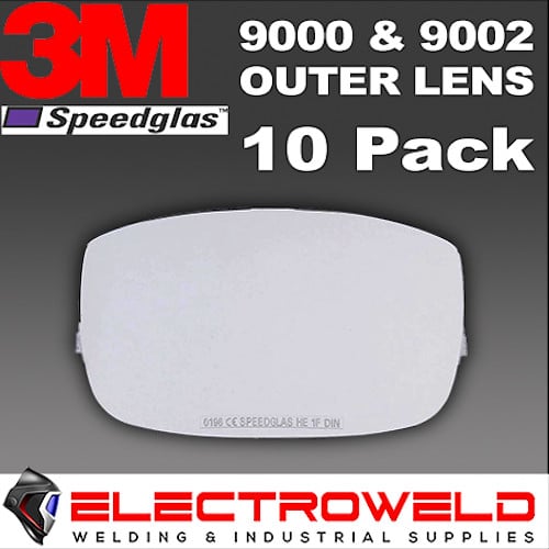 Image presents 10 X Outside Cover Lens 3M Speedglas 9000 And 9002 9002nc Welding Helmet - 426000