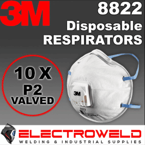 Image presents 10x 3M Valved P2 Respirators Cup Reusable Smoke Paint Fire Medical Flu Dust 8822