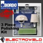 image presents Bordo 3 Piece Calico Polishing Kit *mops + Compound* Buffing Wheel