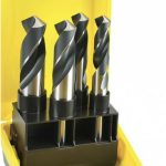 image presents Bordo 4 Pce 16mm 18mm 22mm 25mm 1/2" Reduced Shank Drill Bit Set Jobber M2 Hss 3