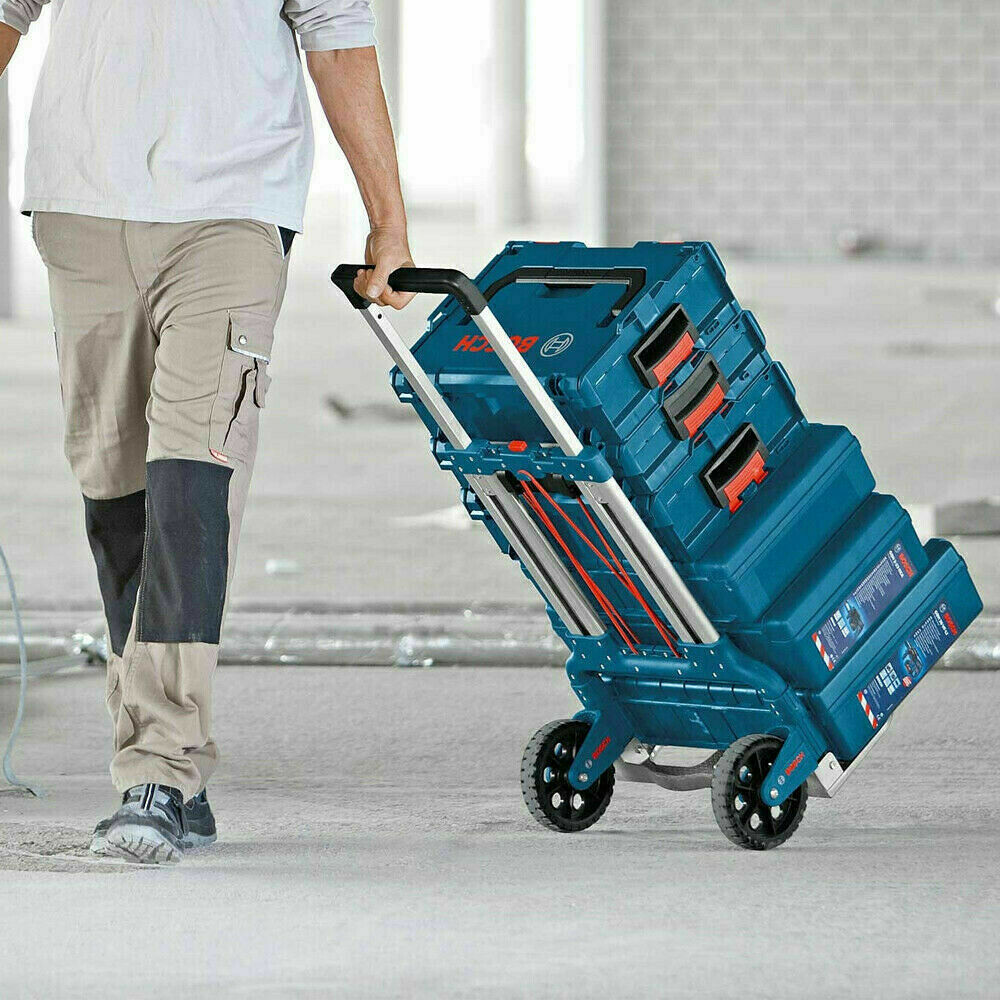 Image presents Bosch L-boxx Trolley Cart Aluminium Caddy Foldable Stackable System -1600A001SA 5