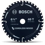 image presents Bosch 165mm 6.5" 40t Circular Saw Blade, Blue Wood Plywood Mdf Cutting Disc 1