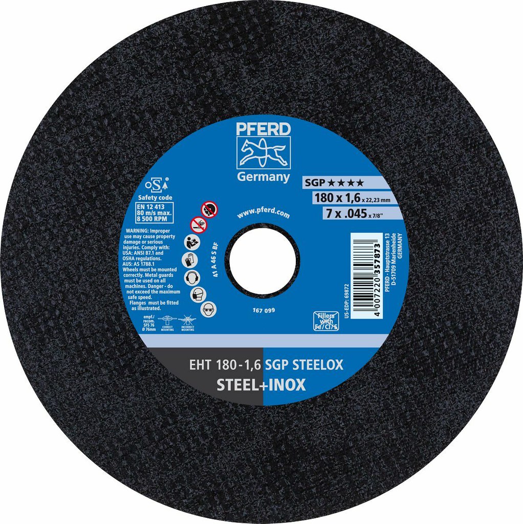 image presents 25 X Pferd 178mm 7" Cutting Discs Metal, Stainless Steel For Angle Grinder 3