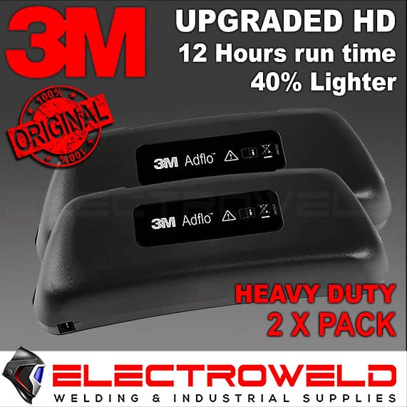 Image presents 2 X 3M Speedglas Heavy Duty Battery For Welding Helmet Adflo PAPR Li-Ion, 837631