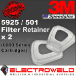 Image presents 2x 3M 501 Filter Retainers 5925 5935 For Cartridge 6000 Clip On Respirator