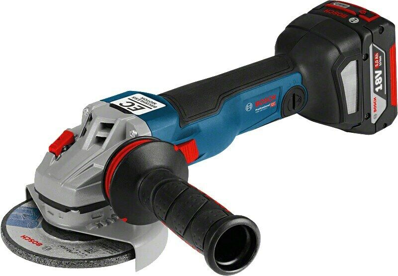 Image presents 3 PIECE BOSCH CORDLESS BRUSHLESS BUNDLE 18V 8AH HAMMER DRILL + IMPACT DRIVER + GRINDER 7