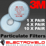 Image presents 3M 2138 P2 GP3 Filters For Welding / Paint / Gas / Odour / Flu / Smoke - Suits 6000 / 7000 Series Respirators