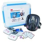 Image presents 3M Asbestos Full Face Respirator Kit +2x 6035 Filters P2 P3 Gas Fumes Paint 6000 - 6835 - 1