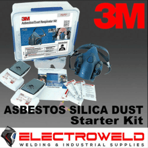 Image presents 3M Asbestos Silica Respirator Kit *mask +P2 P3 6035 Filters* (7535)