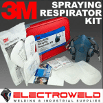 Image presents 3M Pesticide Spraying Kit - Respirator + Filters + Cartridges, 7551