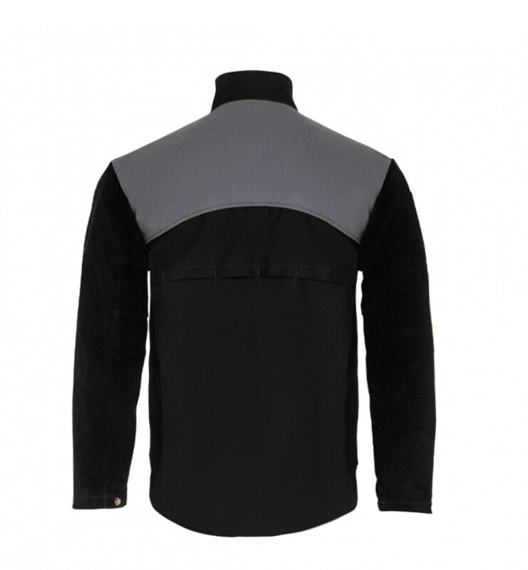 Image presents 3M SPEEDGLAS SPATA WELDING JACKET, LEATHER SLEEVES ARMS, HEAT FLAME RESISTANT - 954201