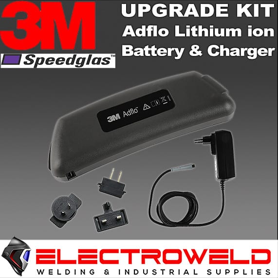 Image presents 3M Speedglas Adflo Upgrade Kit - Lithium Ion Battery Standard & Charger PAPR - 837630C