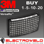 Image presents 3M Speedglas Particle Filter - Adflo PAPR System, Helmet, Versaflo Shield 837010