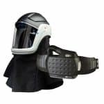 Image presents 3M Versaflo M-407 Flip-up Face Shield & Safety Helmet With Adflo PAPR Respirator 2