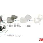 Image presents 3m Half Face Respirator Reusable Mask, 6000 Series (6300) - S / M / L 7