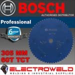 image presents Bosch 305mm 12" 60t Tct Circular Saw Blade - Expert For Steel Metal Cutting Disc