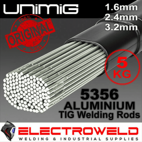 5kg 1.6mm/2.4mm/3.2mm Filler Rods 5356 Unimig Aluminium TIG Welding