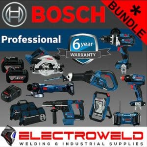 Image presents 8 PIECE BOSCH KIT -18V CORDLESS BRUSHLESS 5AH HAMMERDRILLS AWDRIVER5 GRINDER 7