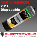 Image presents Argon Gas Welding Bundle *2 X Disposable Bottle 2.2l + Bromic Regulator + Hose* (2)