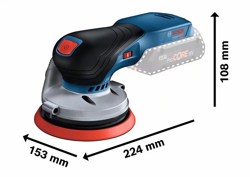 BOSCH 125MM 5 CORDLESS RANDOM ORBITAL SANDER BRUSHLESS W DUST BAG GEX 18V-125 9