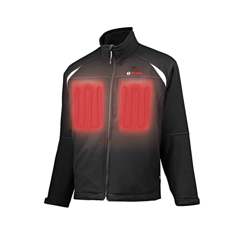 Image presents BOSCH 12V 18V HEATED JACKET ELECTRIC USB COAT NO BATTERY AND CHARGER- BASIC MODEL (2021) - GHJ 12+18V 2