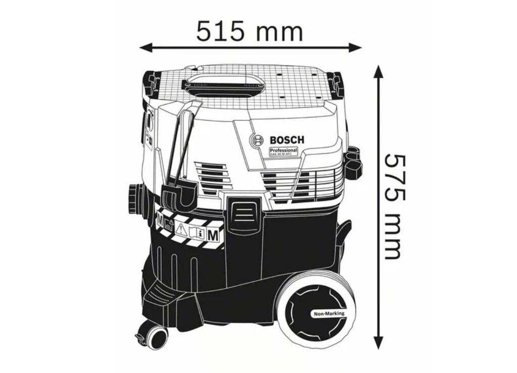 image presents BOSCH 1380 W 35L M-Class Wet Dry Vacuum Cleaner Industrial Extractor Gas 35 M AFC-6