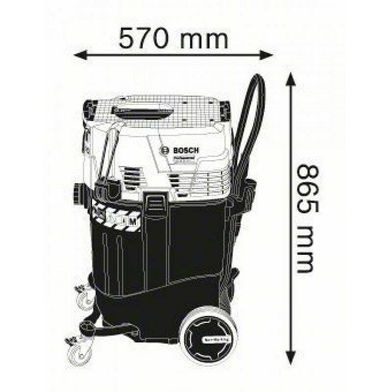 image presents BOSCH 1380W 55L M-Class Wet-Dry Vacuum Cleaner Industrial Extractor Gas 55 M AFC-8