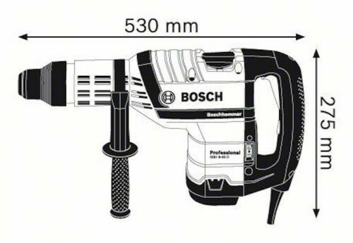 Image presents BOSCH 1500W SDS MAX ROTARY HAMMER DRILL IMPACT MASONRY CONCRETE ROCK GBH 8-45 D 7