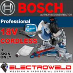 Image presents BOSCH 18V 305MM CORDLESS BITURBO MITRE SAW COMPOUND GLIDE - GCM 18V-305 GCD SKIN 8