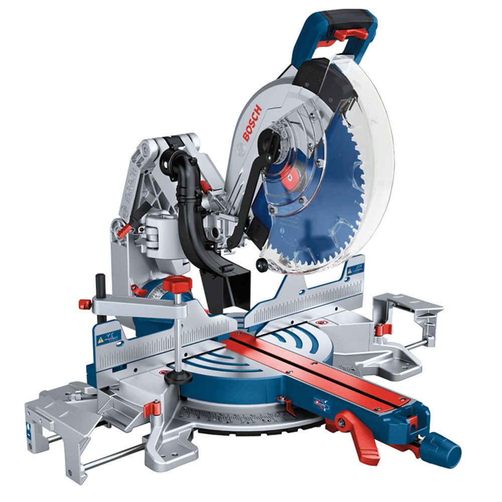 Image presents BOSCH 18V 305MM CORDLESS BITURBO MITRE SAW COMPOUND GLIDE - GCM 18V-305 GCD SKIN 8