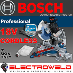 Image presents BOSCH 18V 305MM CORDLESS BITURBO MITRE SAW COMPOUND GLIDE - GCM 18V-305 GCD SKIN 8