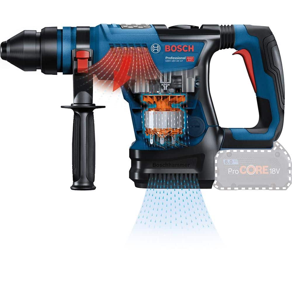 Image presents BOSCH 18V BITURBO BRUSHLESS 4KG SDS PLUS ROTARY HAMMER SKIN 0611914041 2