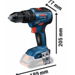 Image presents BOSCH 18V CORDLESS HAMMER DRILL BRUSHLESS MOTOR, GSB 18V-55 - SKIN