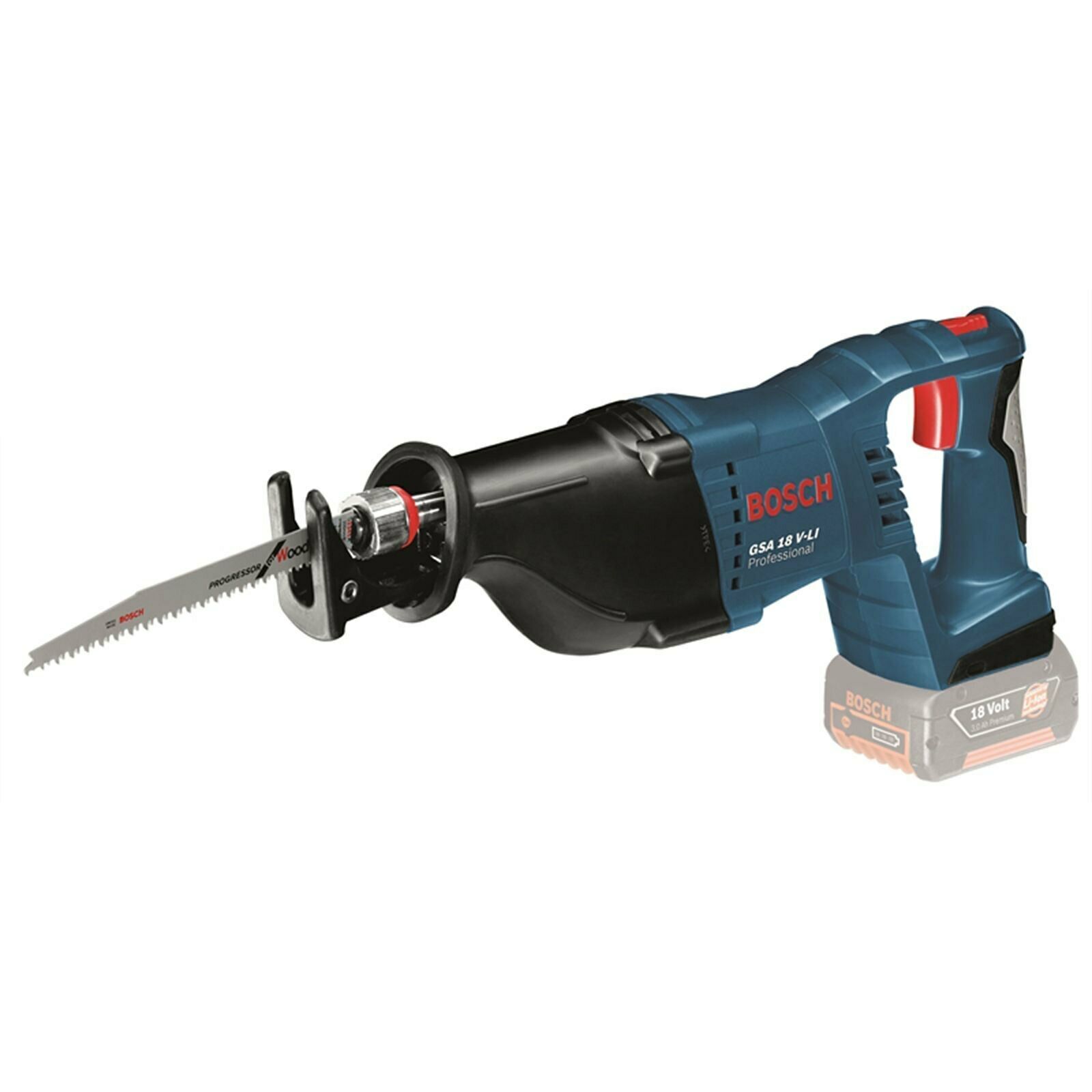 Image presents BOSCH 18V CORDLESS RECIPROCATING SAW (SKIN ONLY), GSA 18V-LI - 060164J042 7