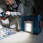 Image presents BOSCH 18V GLI PORTALED 238 L-BOXX & TORCH WORK LIGHT STORAGE BOX SPOT FLOODLIGHT