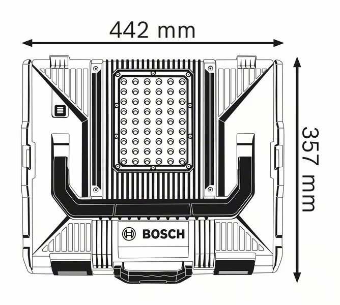 Image presents BOSCH 18V GLI PORTALED 238 L-BOXX & TORCH WORK LIGHT STORAGE BOX SPOT FLOODLIGHT