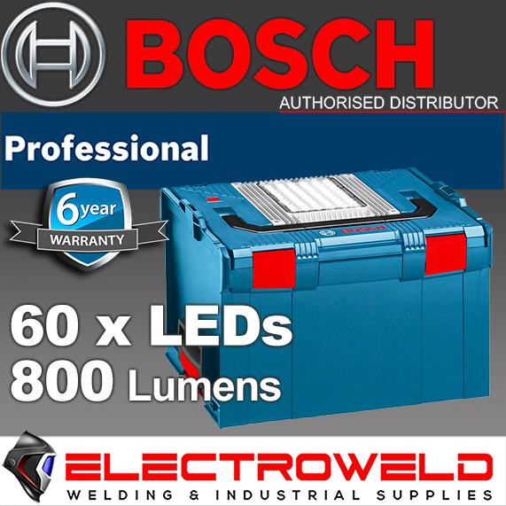 Image presents BOSCH 18V GLI PORTALED 238 L-BOXX & TORCH WORK LIGHT STORAGE BOX SPOT FLOODLIGHT