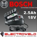 Image presents BOSCH 18v 2.5ah Lithium-ion Battery With Charger For Green Garden Power Tools