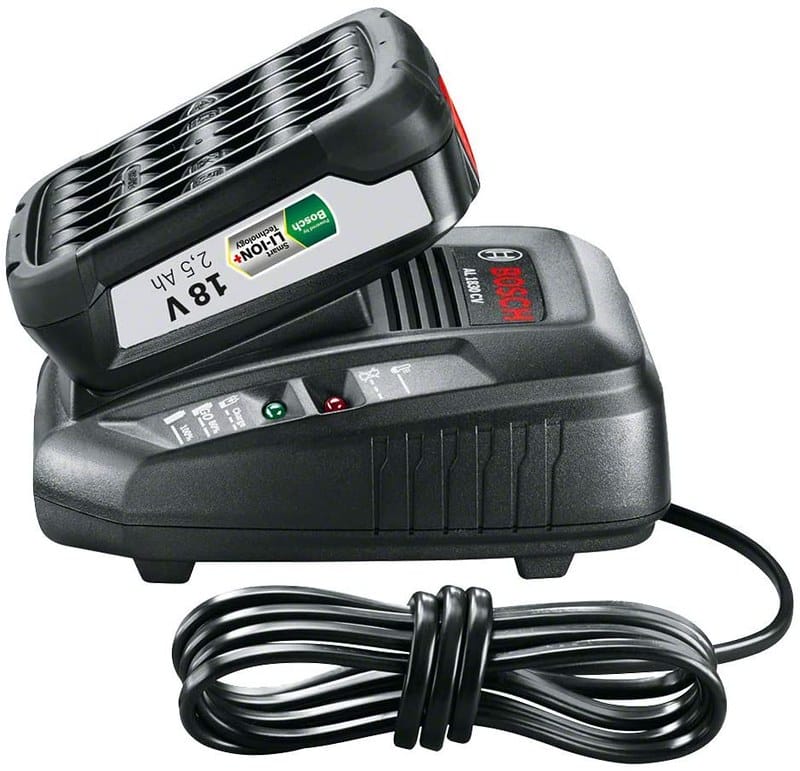 Image presents BOSCH 18v 2.5ah Lithium-ion Battery With Charger For Green Garden Power Tools 2