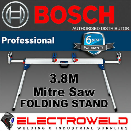 Image presents BOSCH 3.8M MITRE SAW STAND FOLDING LEG RAPID RELEASE WORK BENCH - GTA3800