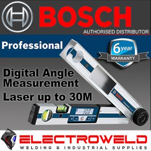 Image presents BOSCH ANGLE MEASURER DIGITAL LASER INCLINOMETER LEVEL, GAM 220 MF