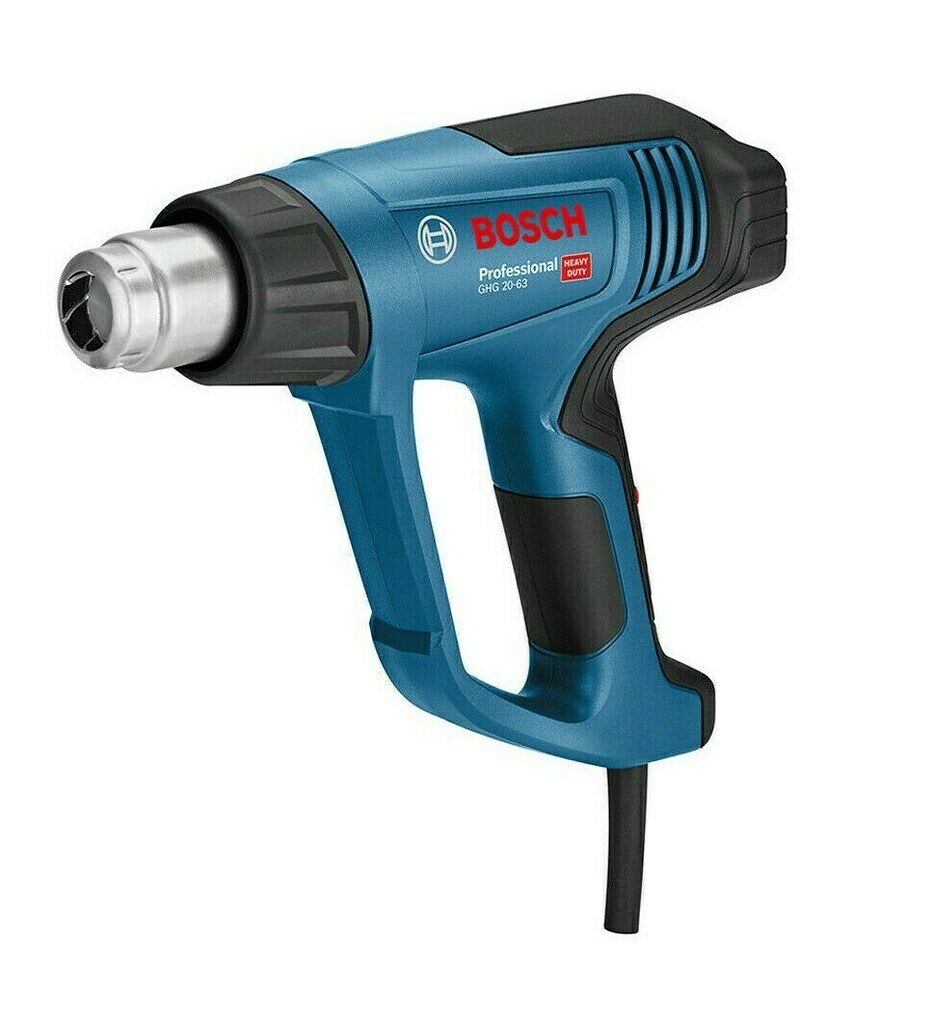 Image presents BOSCH BLUE 2000W HEAT GUN VARIABLE TEMPERATURE DIGITAL GUAGE 3 STAGE - GHG 20-63