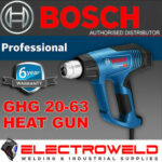 Image presents BOSCH BLUE 2000W HEAT GUN VARIABLE TEMPERATURE DIGITAL GUAGE 3 STAGE - GHG 20-63